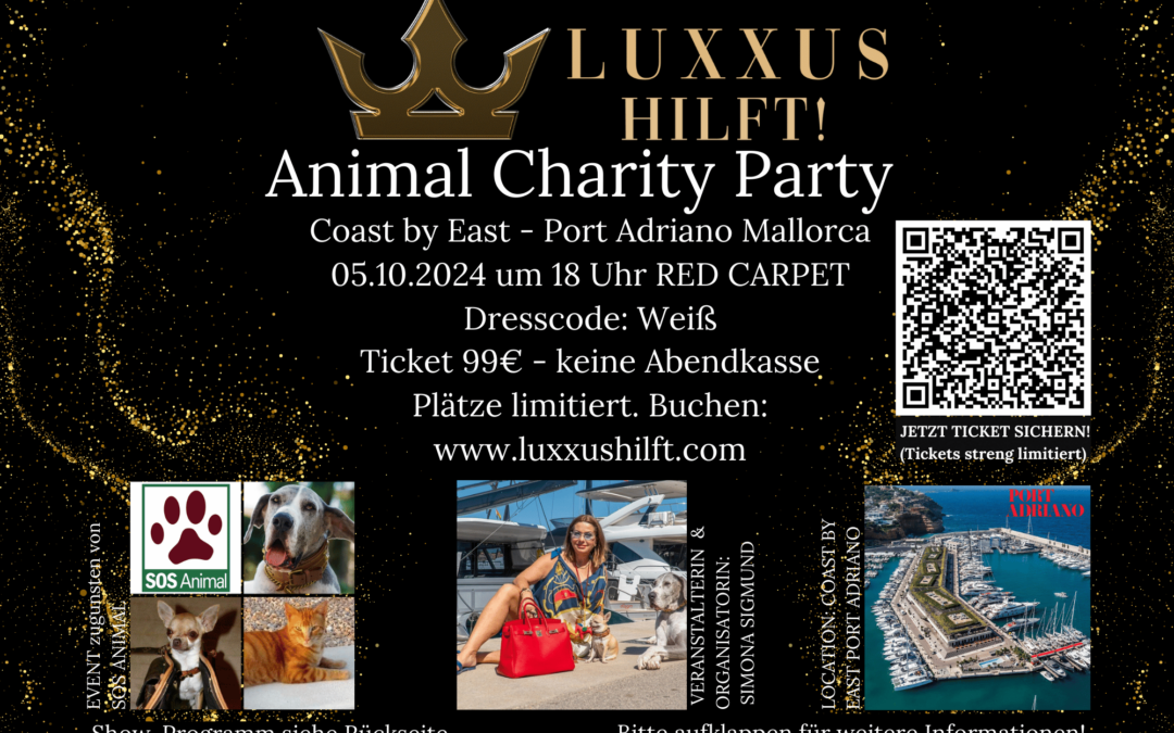 Exklusive Tierschutz Charity White Party 2024 auf Mallorca